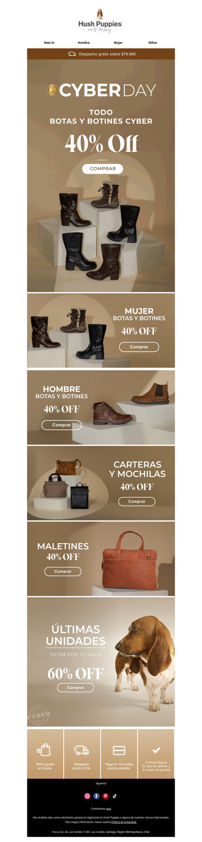 TODO Botas y Botines Cyber 40% OFF