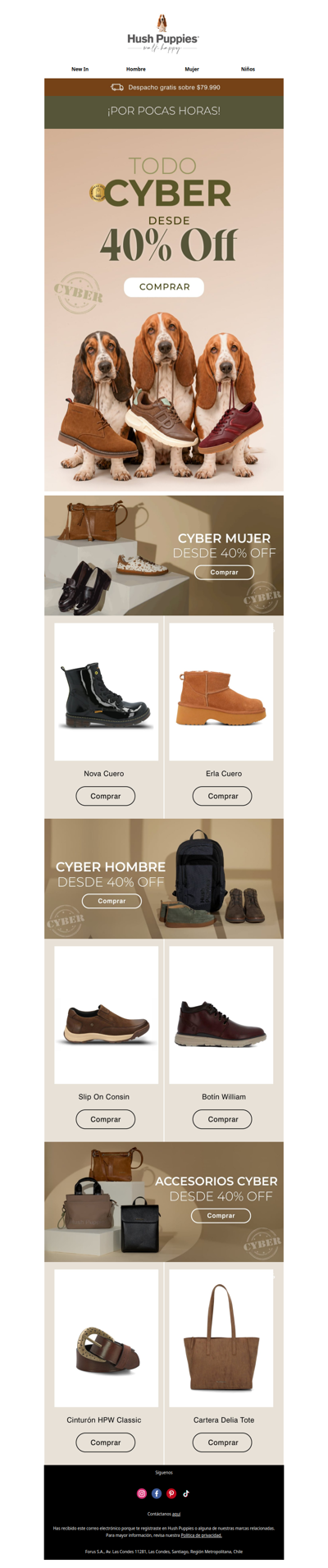 ¡Se acaba! Todo Cyber desde 40% OFF