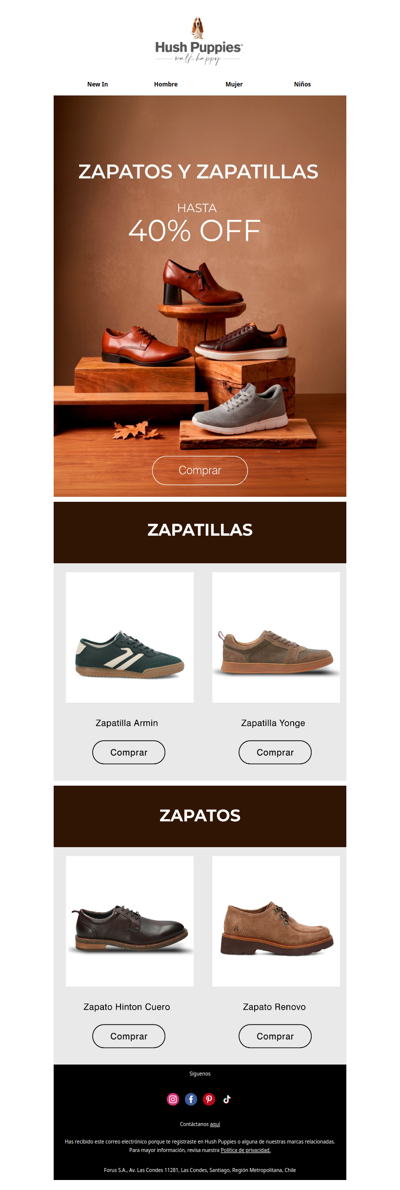 Zapatos y zapatillas hasta 40% OFF