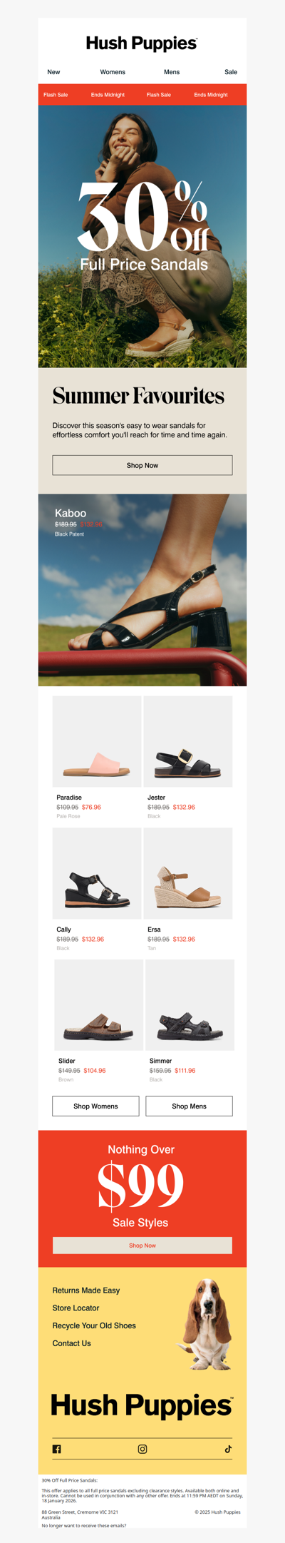 Final Hours | 30% Off Full Price Sandals