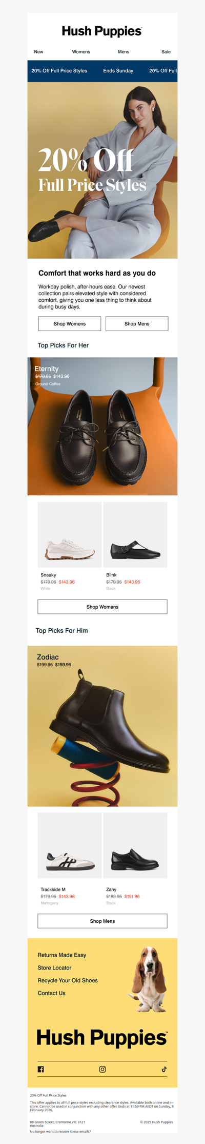 20% Off Full Price Ends Sunday