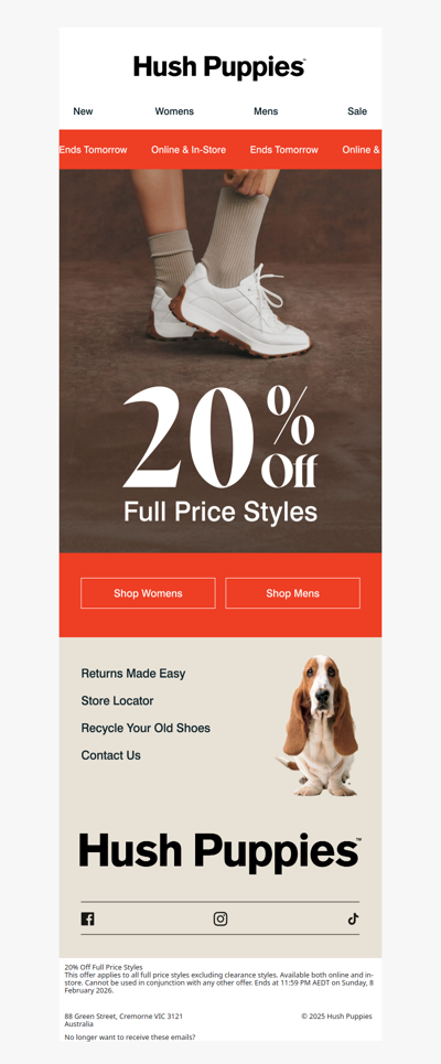 Ends tomorrow | 20% off full price