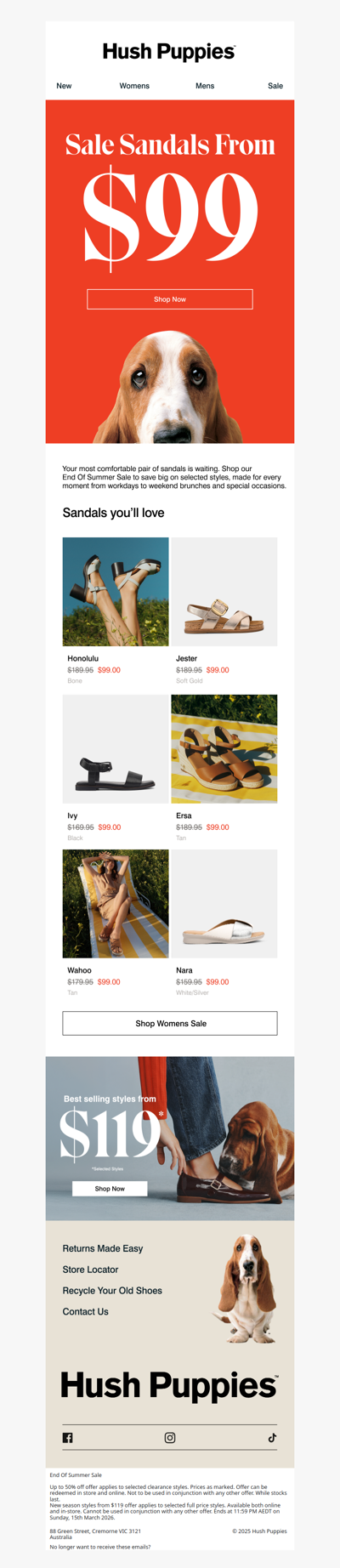 Sale Sandals from $99