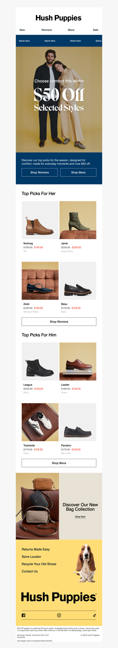 Enjoy $50 Off Selected Styles