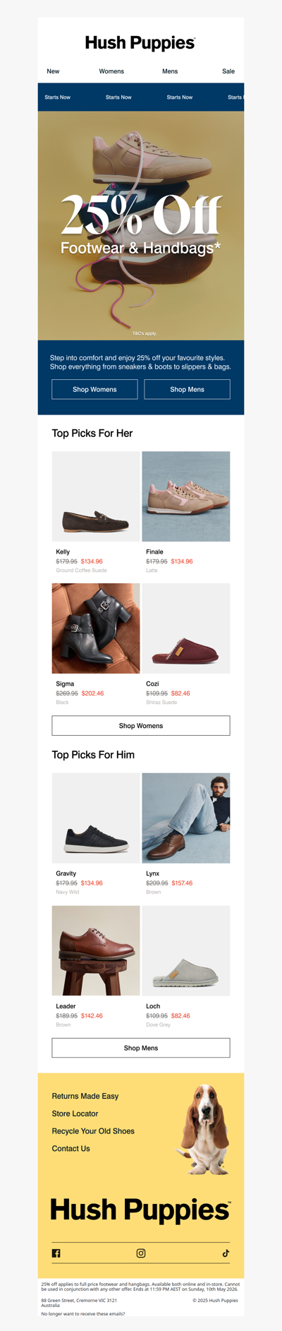 25% Off Footwear & Handbags