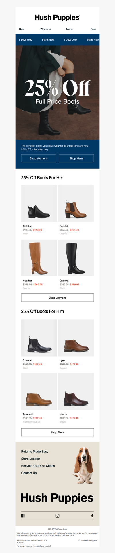 25% Off Full Price Boots