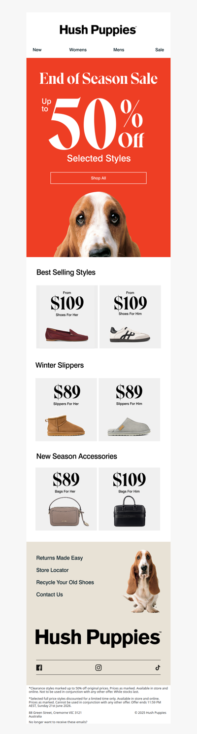 Up to 50% Off Selected Styles