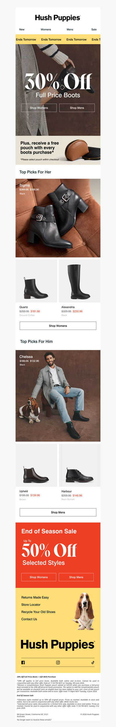 Ends Tomorrow | 30% Off Boots