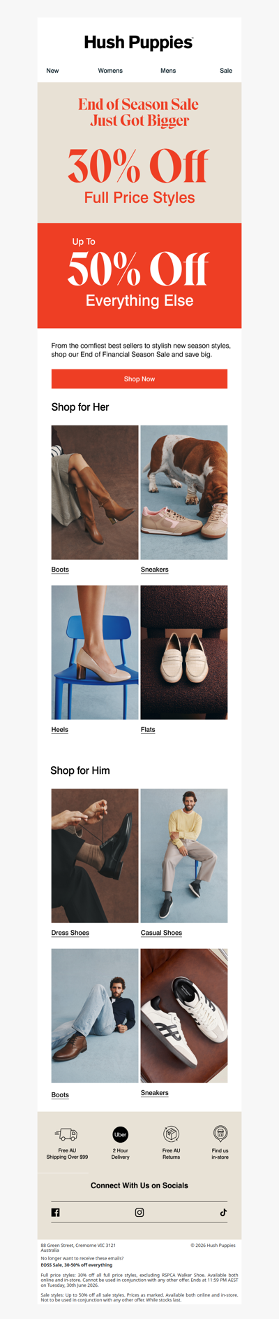 30% Off Full Price + Up to 50% Off Everything Else