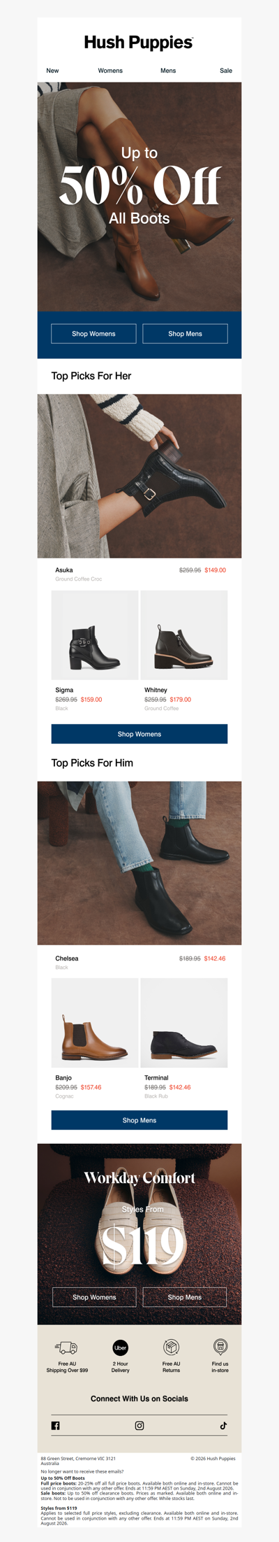Up to 50% Off! Big boot sale!