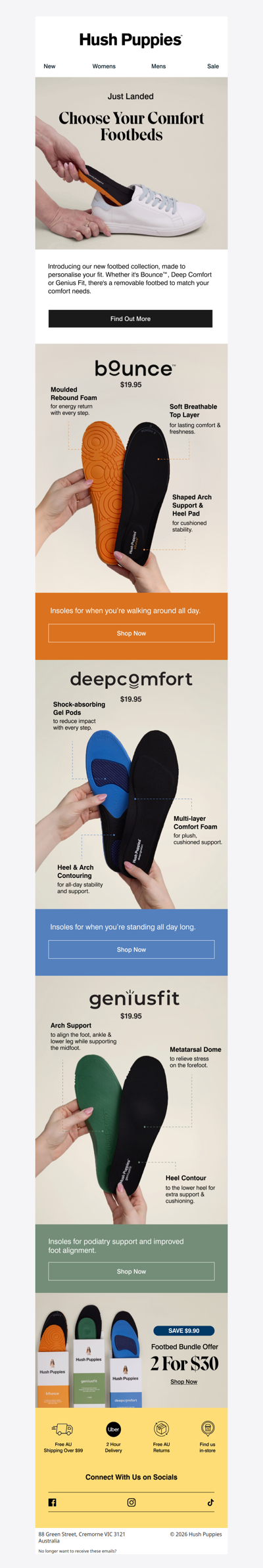 Our new footbeds are here