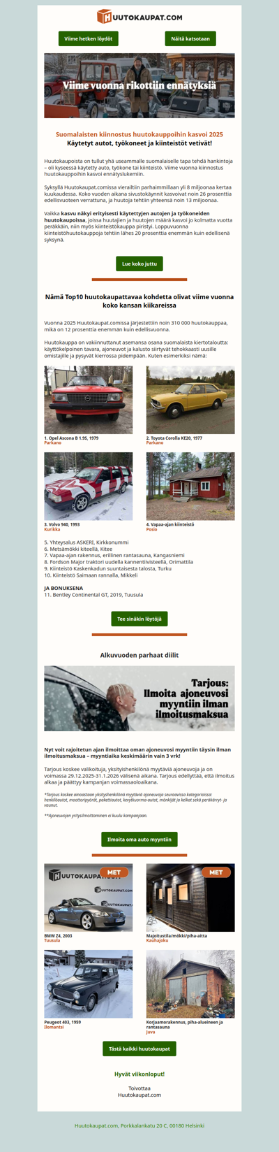 Suomalaisten kiinnostus huutokauppoihin kasvussa!