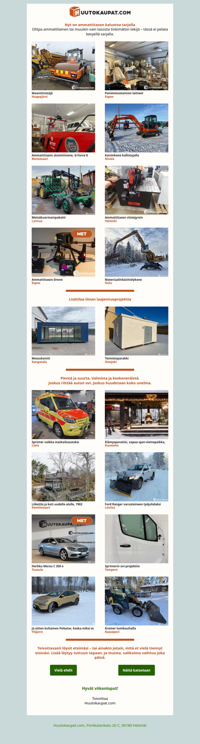 Ammattitason kalustoa tosissaan tekijöille