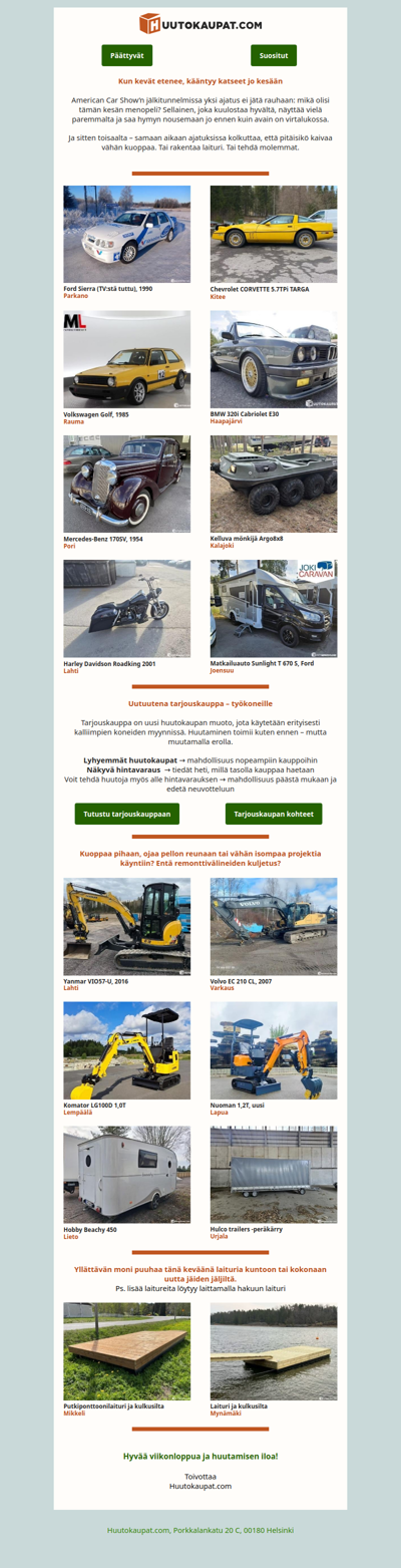 Kesäautosta montulle – ja lopulta rantaan