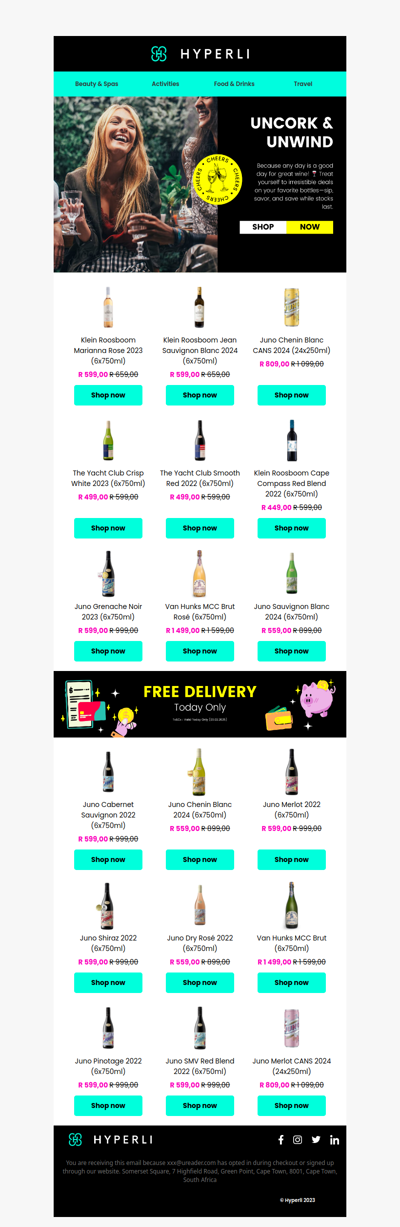 🍾 Uncork the Savings: Free Delivery + Wine Deals!