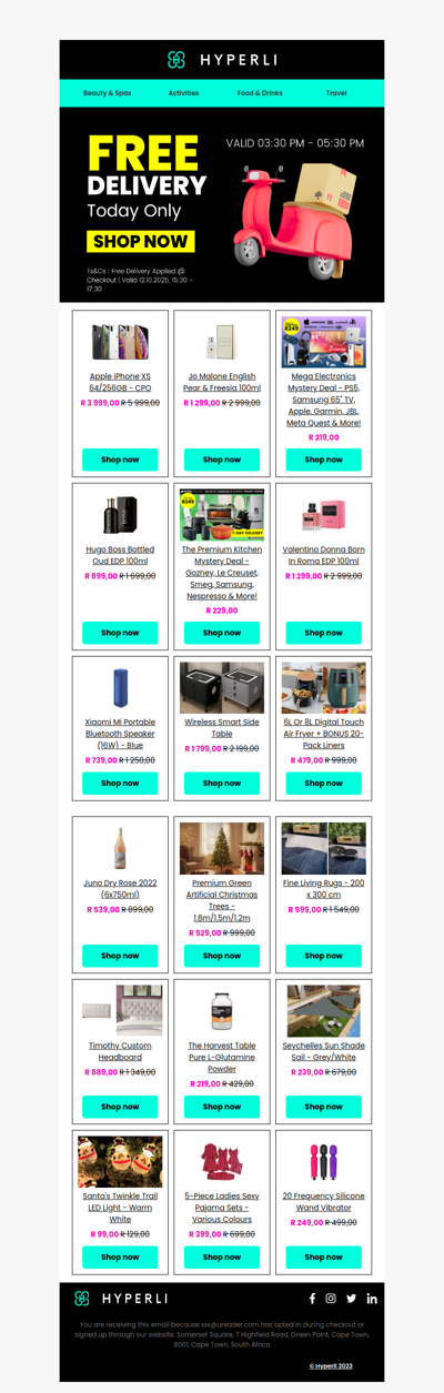 Free Delivery? Yes Please! Only for the Next 2 Hours 💃