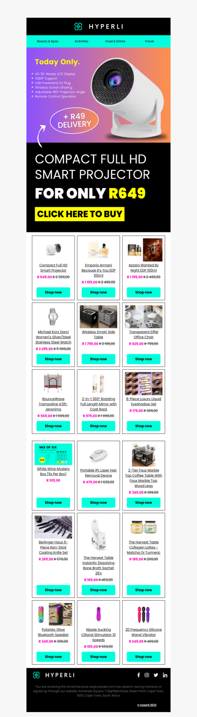 Final Hours! ⌛ Full HD Mini Projector – Only R649! 🤩