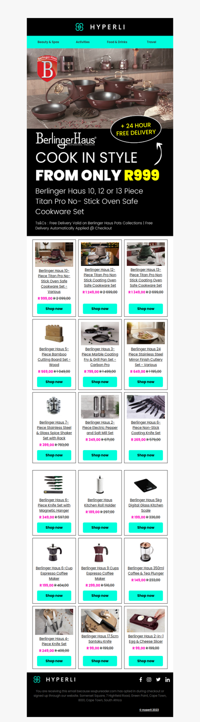 🥘 Berlinger Haus Cookware Steals from R999 – Free Delivery Included!