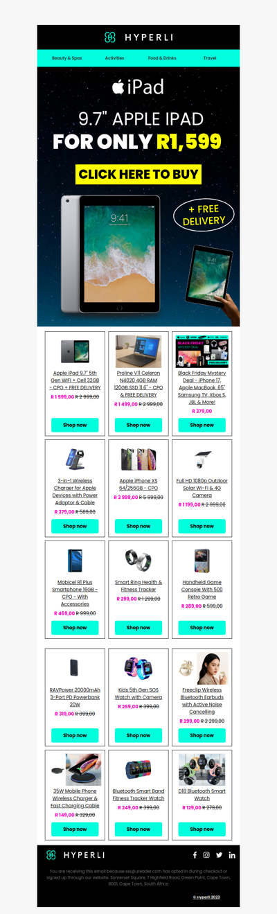 Grab the 5th-Gen iPad for a steal: R1,599 + FREE delivery 🎉