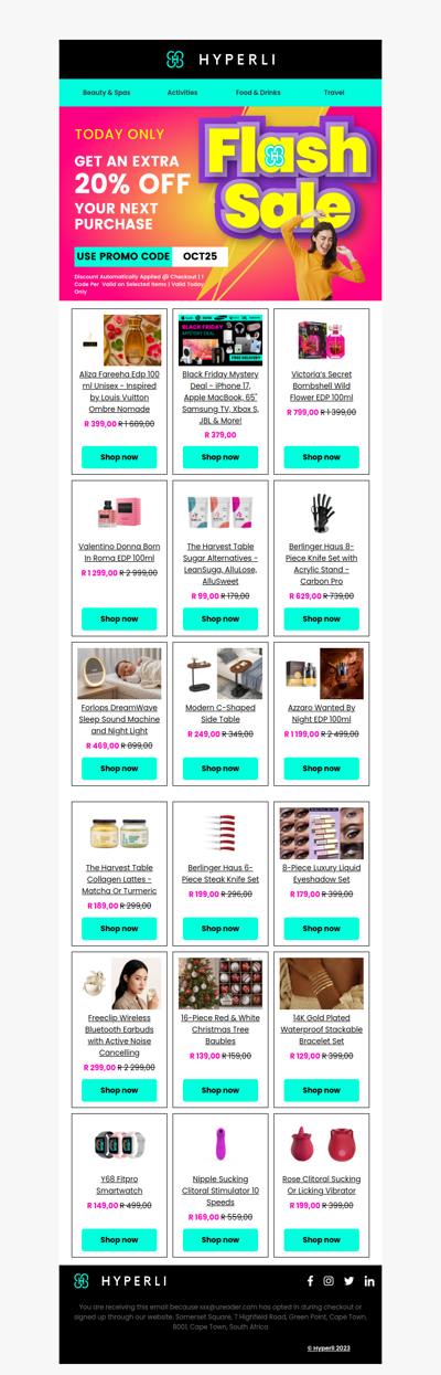 ⚡ FLASH SALE LIVE: Take an EXTRA 20% OFF 🤩