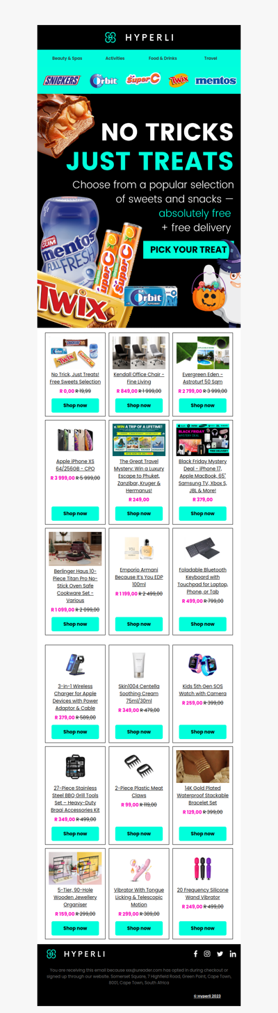 🎃 No Tricks, Just Treats — Free Sweets + Free Delivery!