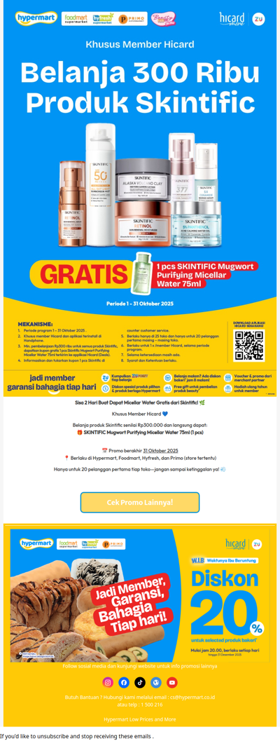 Sisa 2 Hari Buat Dapat Micellar Water Gratis dari Skintific! 🌿