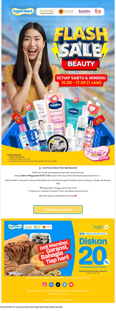 💄 1 Jam Penuh Diskon! Flash Sale Beauty😍