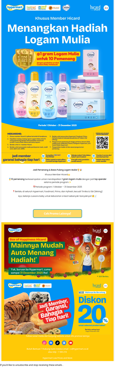 Belanja Cussons Baby, Bisa Bawa Pulang Logam Mulia!😱