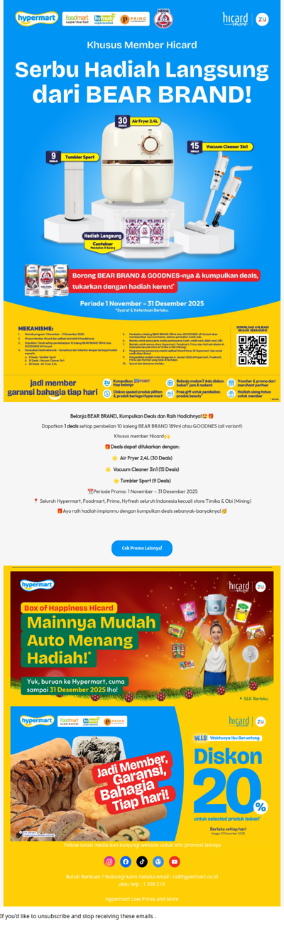 Belanja BEAR BRAND, Kumpulkan Deals, dan Raih Hadiahnya!🤩