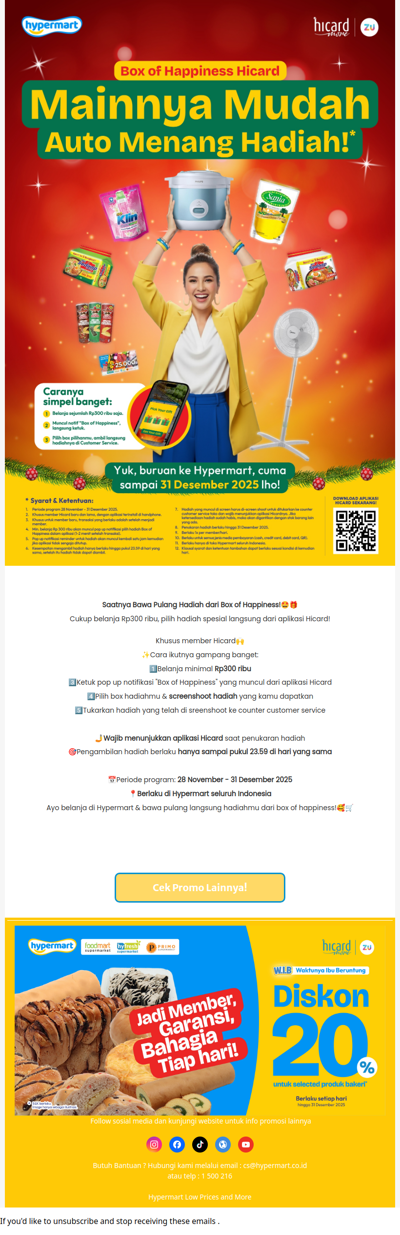 Saatnya Unboxing Hadiah Spesial dari Hypermart!🎁✨