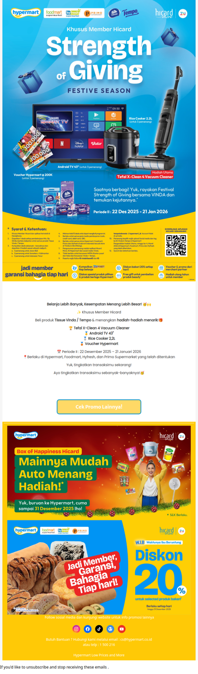 🎁Menangkan Hadiah dengan Belanja Produk Vinda/Tempo!🥳