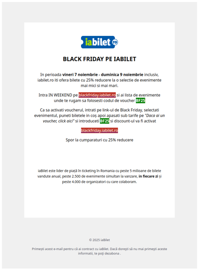 Black Friday 2025 pe iaBilet