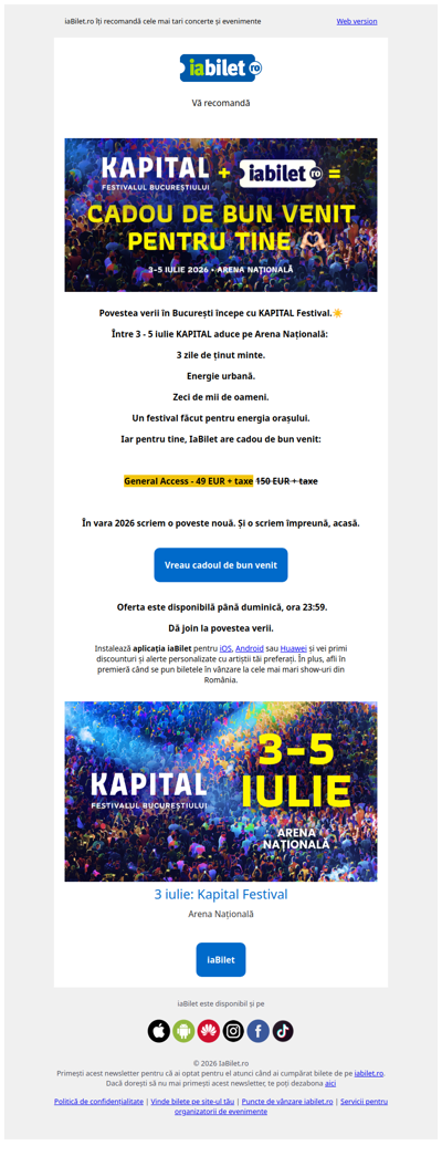 Festivalul Bucureștiului e aici ☀️