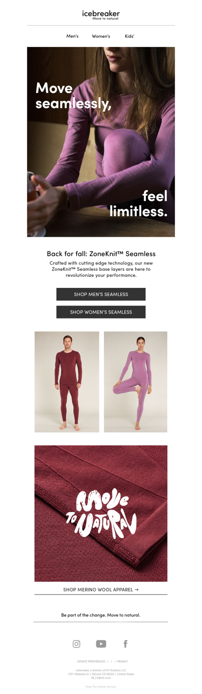 Introducing new ZoneKnit™ Seamless