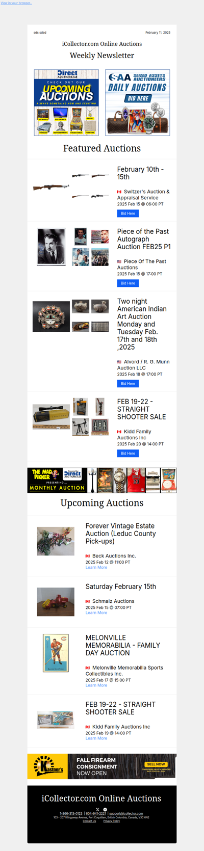 iCollector Auction News