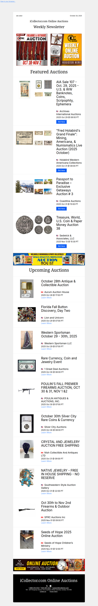 iCollector Auction News