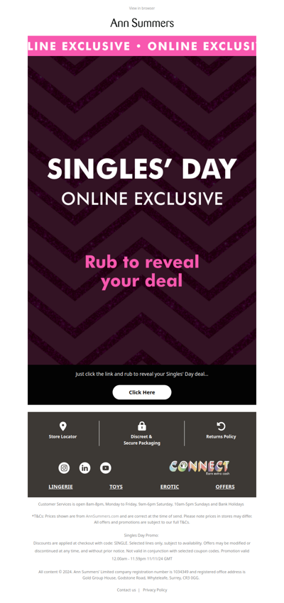 Unlock Your Singles' Day Exclusive Deal🔓