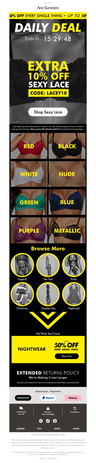 📞 Our #1 Lingerie is Calling + EXTRA 10%