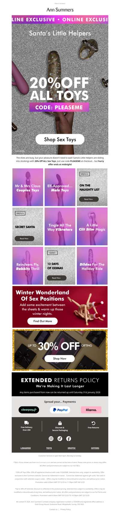 20% Off ALL Sex Toys ENDS MIDNIGHT!⏰