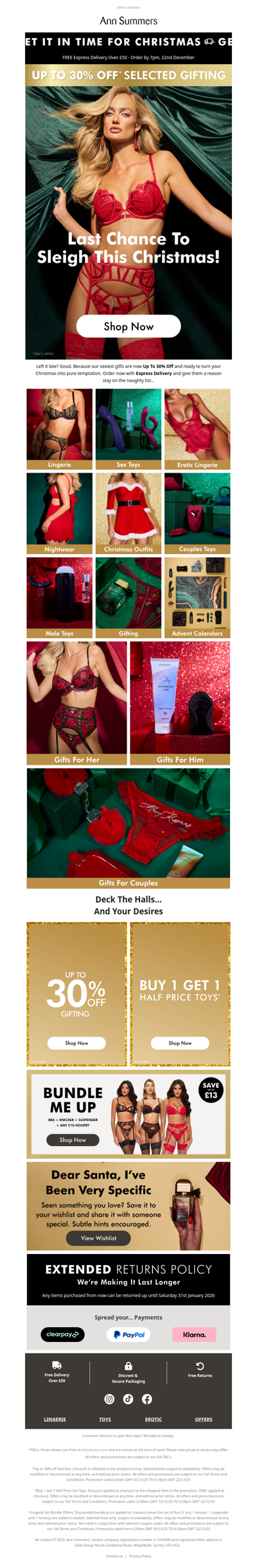 Don't Miss Santa's Sleigh. Order Now!🎁