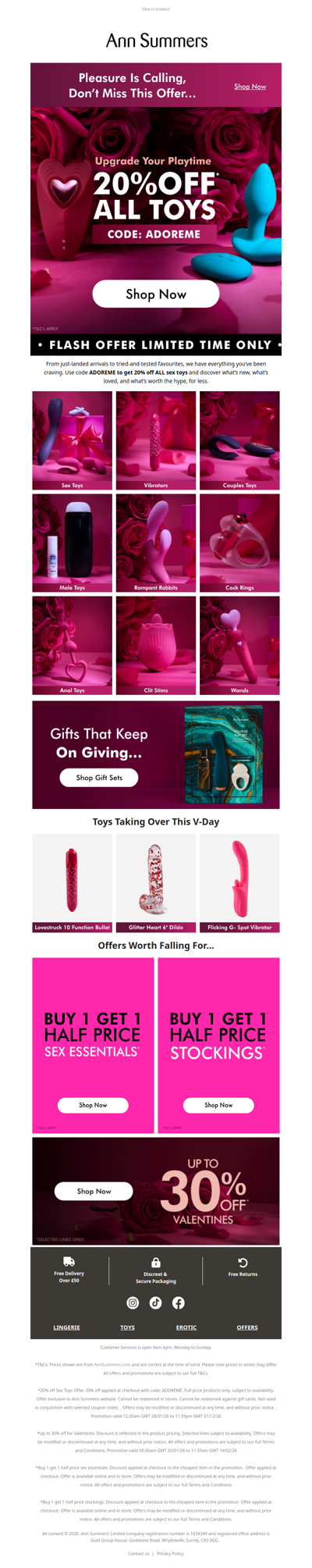 20% Off ALL Sex Toys - Ready To Play? 😉