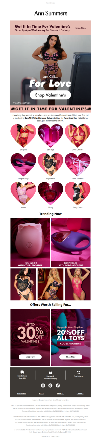 🚨Don't Miss Out On Valentine's Delivery🚨