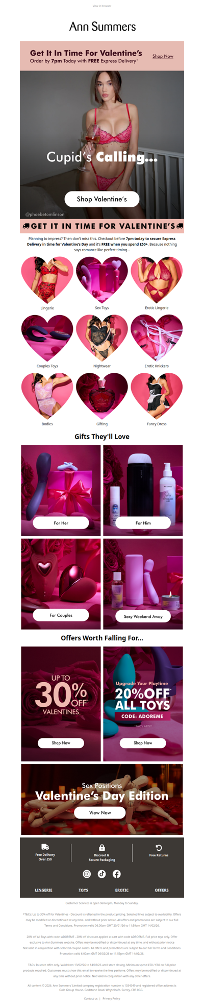 Final Call for Valentine’s Delivery 💘