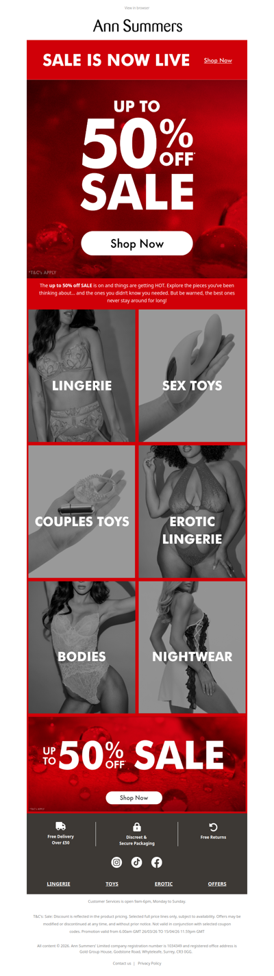 IT’S ON! 🔥 Up to 50% Off SALE