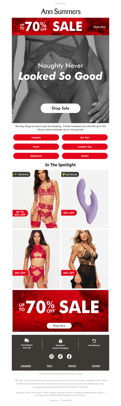 Up to 70% Off… Tempting, Right?