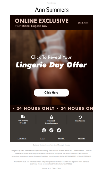 Your VIP Lingerie Day Offer Is Inside 🔓👉