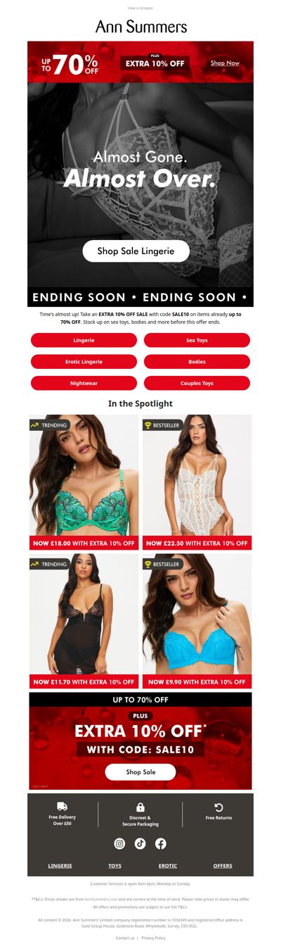 Up to 70% off + EXTRA 10% off 🤫👉