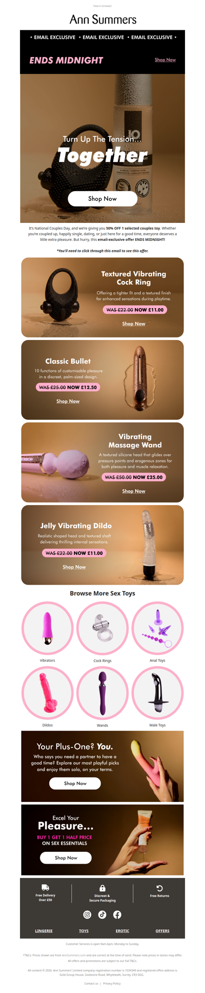 50% Off 1 Toy ENDS MIDNIGHT!😮