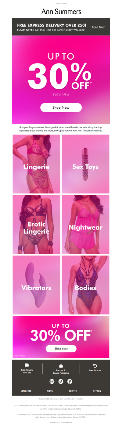 Psst… up to 30% off inside 👀