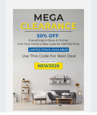 Half the price, double the style. Shop the clearance now.